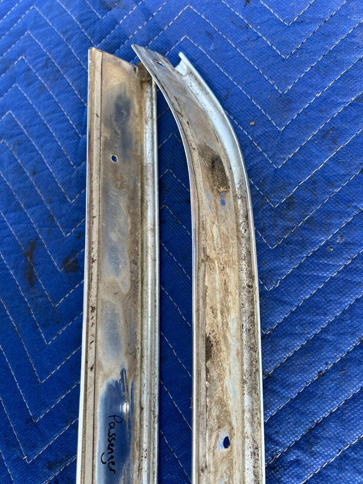 1984-1989 Volvo 740 760 Front A Pillar Left Right Gutter Chrome Trim OEM #1621EM