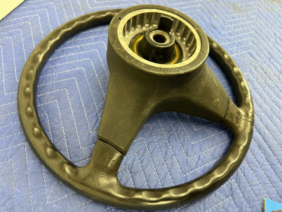 1986-1992 BMW E30 325i 318i Steering Wheel Fine Spline 3 Spoke Rubber OEM #3533E