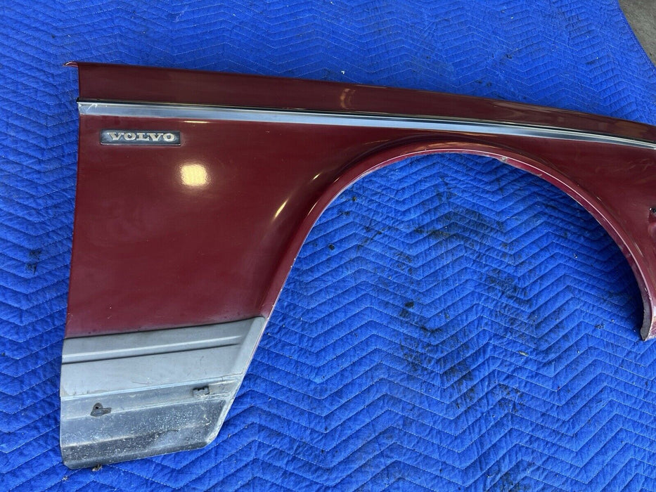 1988-1993 Volvo 240 244 245 Passenger  Right Front Fender Maroon OEM #3758E