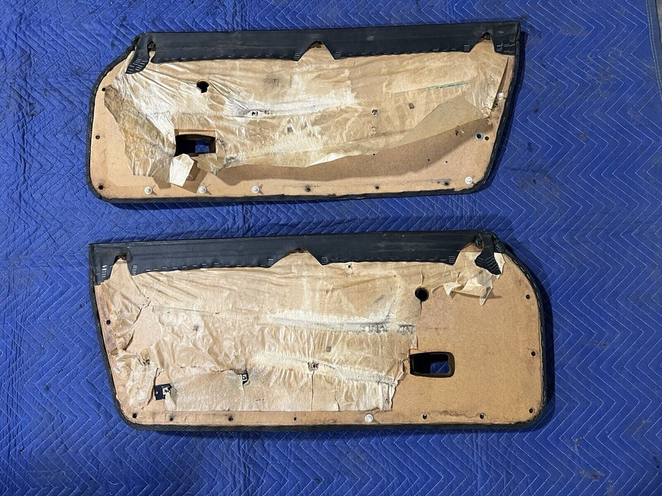 1969-1974 Porsche 914 Door Panel Cards Pair L & R Leatherette Basket OEM #3470E