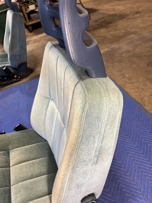 1984-1989 Volvo 740 760 Sedan Front Driver Left LH Seat Blue Cloth OEM #1557EM