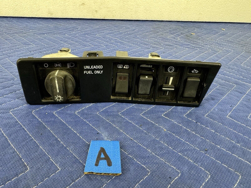 1989-1995 Volvo 740 940 Headlight Dimmer Sunroof Defrost Switches & Trim #3830E