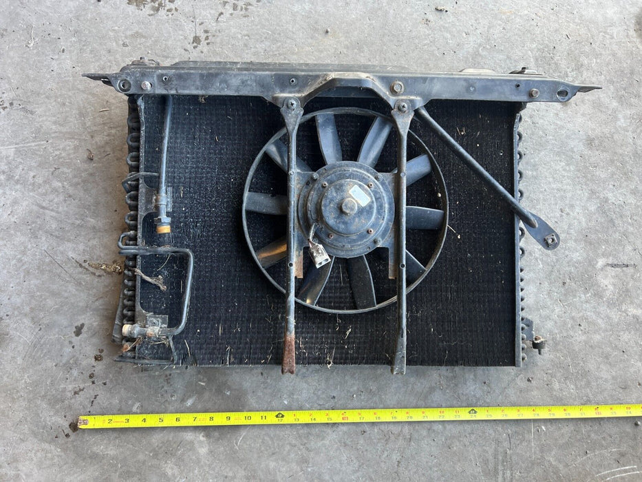 1984-1989 Volvo 740 760 Cooling Fan Core Support Condenser & Bracket OEM #1693EM