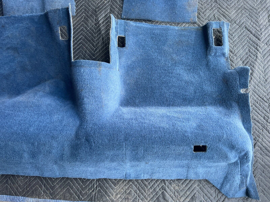 1984-1989 Volvo 740 760 Sedan Blue Front & Rear Molded Carpet Set OEM #1676EM