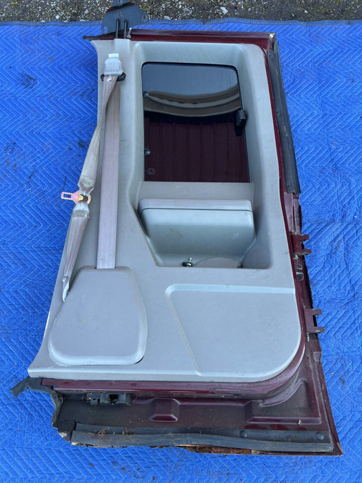 1998 Chevy K1500 Extended Cab Third Door Maroon w/ Trim, Door Card OEM #1506EM