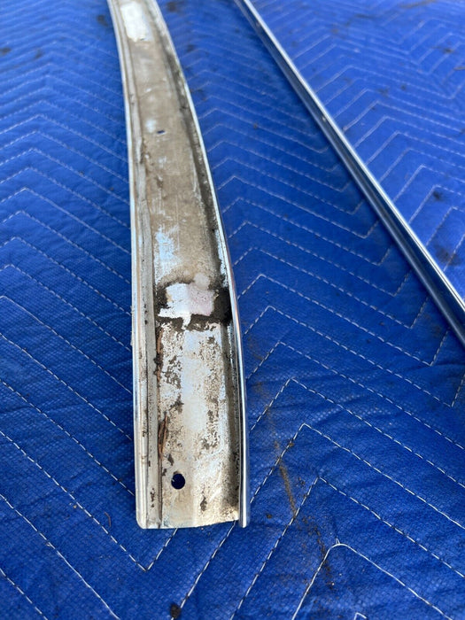 1984-1989 Volvo 740 760 Front A Pillar Left Right Gutter Chrome Trim OEM #1621EM