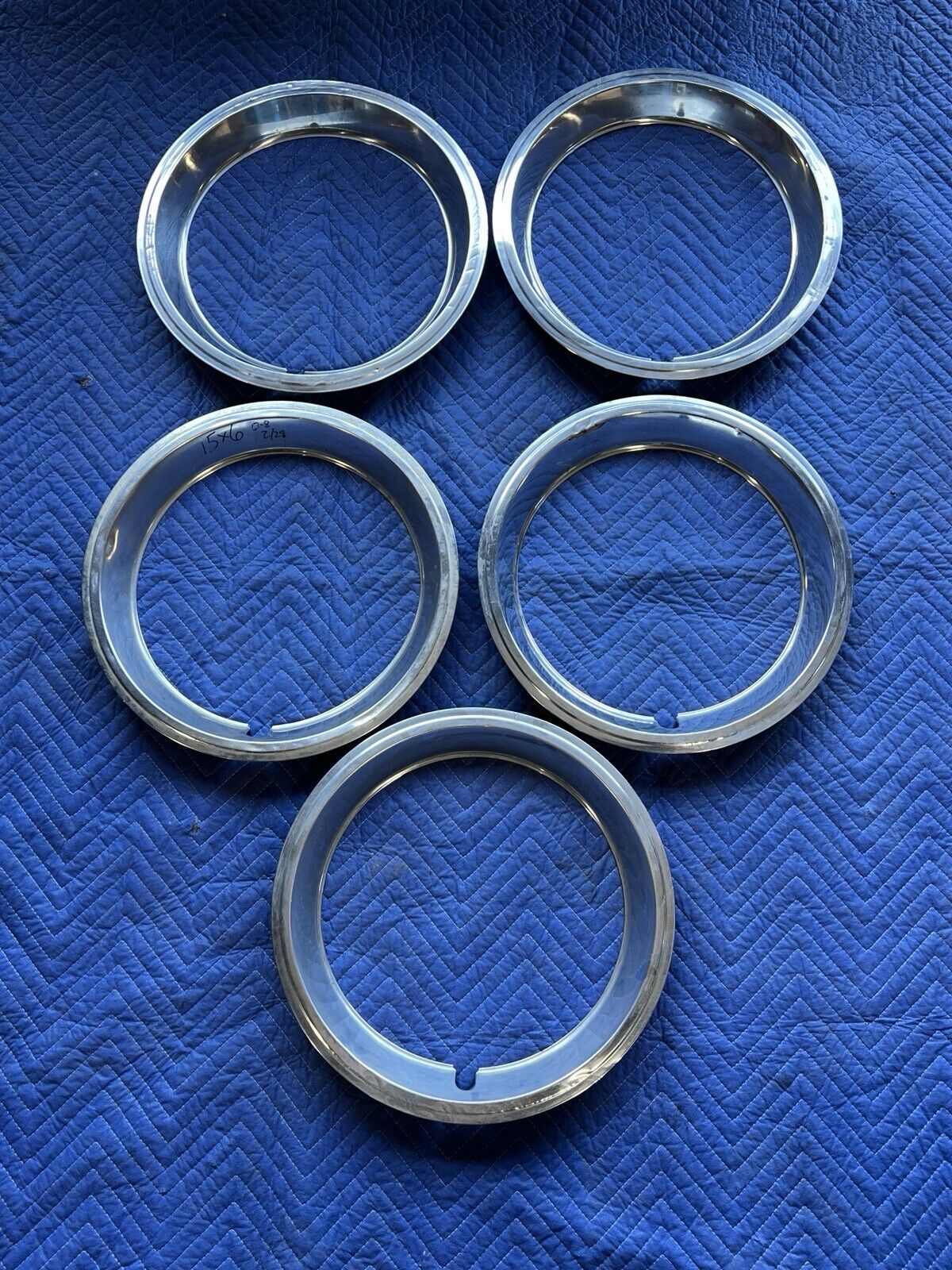 1967-1968 Chevy Camaro Z28 15x6 Rally Chrome Trim Rings Set Of 5 OEM G ...