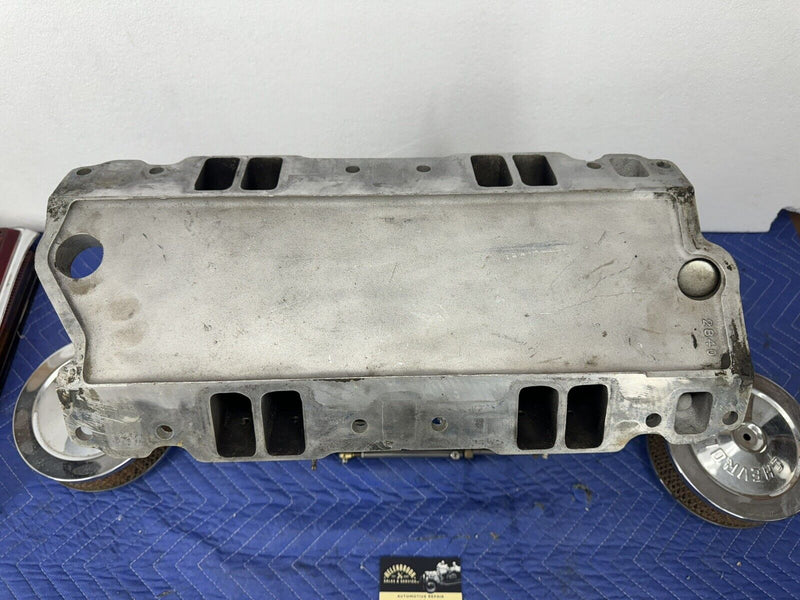 Edelbrock TR1Y Intake Manifold & Carter AFB Comp Series Carbs V8 Chevy #3539E