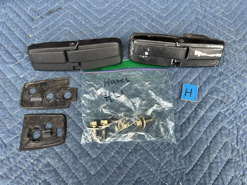 1986-1993 Volvo 240 245 Rear Hatch Hinge Pair Black L & R *Wagon Only OEM #3731E
