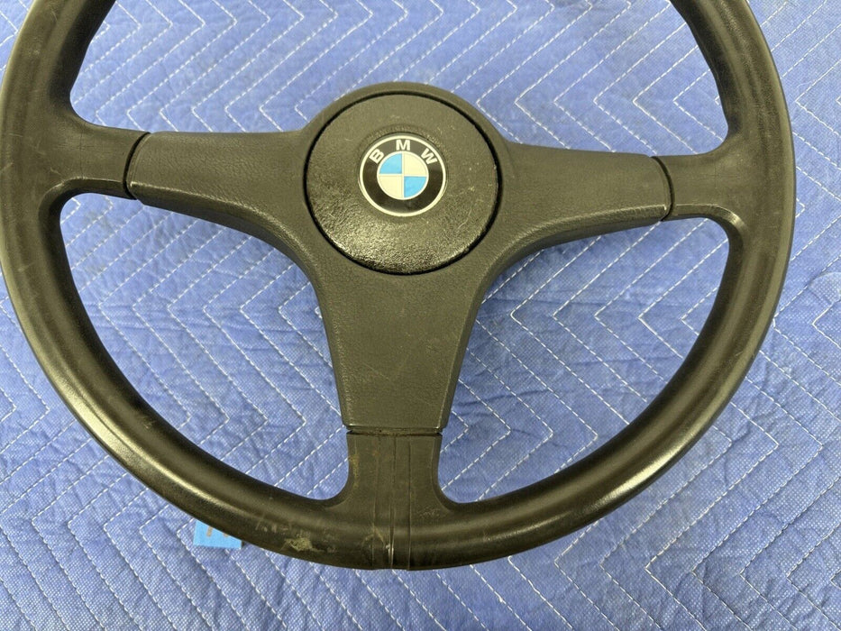 1986-1992 BMW E30 325i 318i Steering Wheel Fine Spline 3 Spoke Rubber OEM #3533E