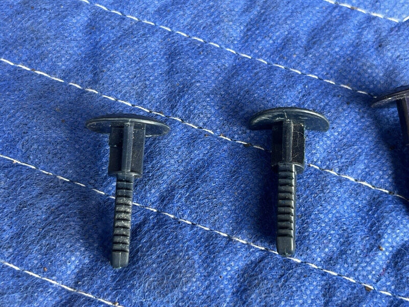 1986-1993 Volvo 240 244 245 Waffle Button Retaining Clip Blue Texture OEM #3795E