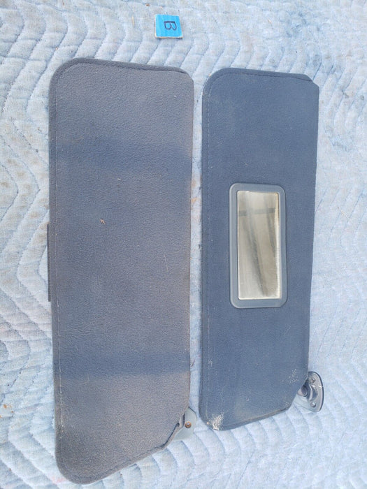 1988-1998 Chevy GMC GM 1500 C/K Original Sun Visor Set in Blue Cloth OEM #1031CN