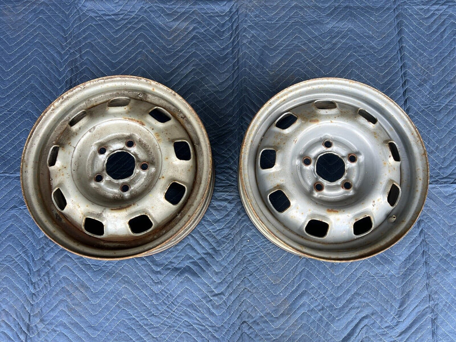 1971-1974 Volvo 140 15" x 5" Steel Wheel Rim Pair 684000 5x108 OEM #1910EM