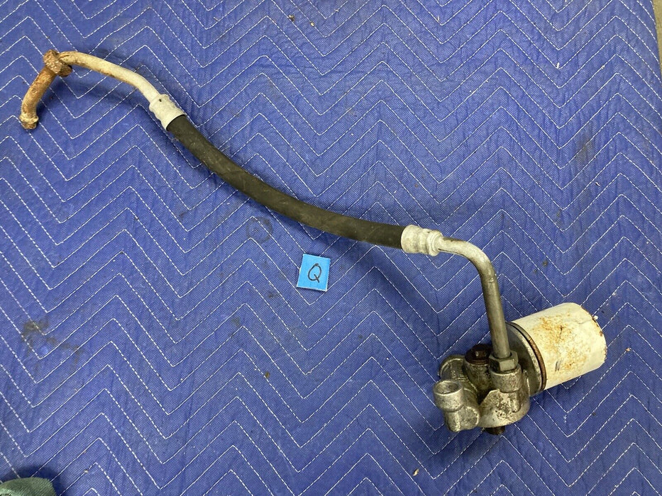 1984-1991 BMW 318i 325i E30 M20 Oil Cooler Housing Hose Filter 1708881 #2514M