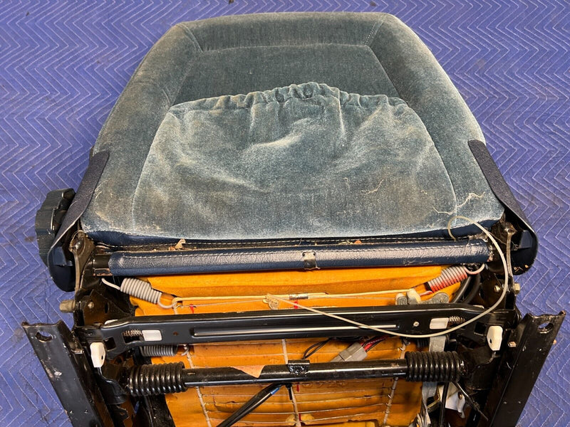 1984-1989 Volvo 740 760 Sedan Front Driver Left LH Seat Blue Cloth OEM #1557EM