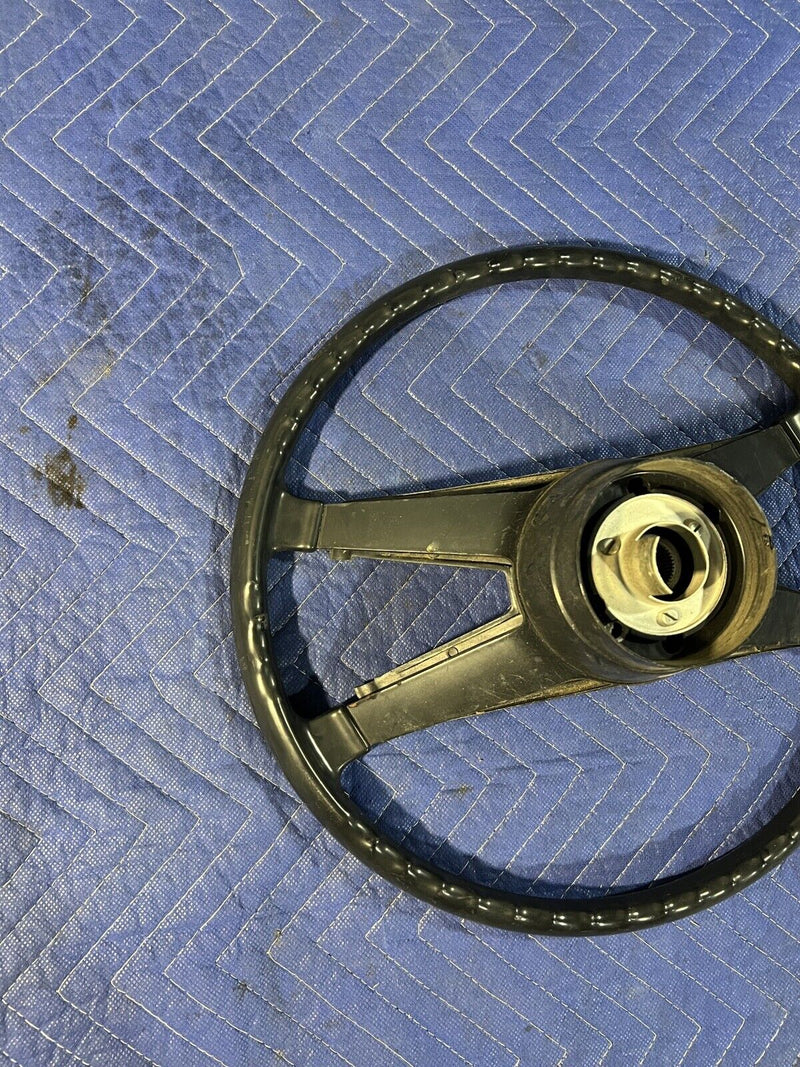 1969-1973 Porsche 911 914 Steering Wheel & Center Pad Hard Rubber OEM #3383E