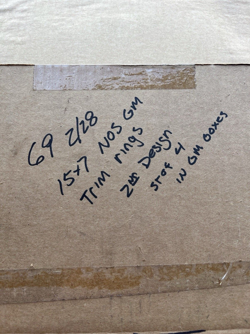 1969 Chevy Camaro Z28 NOS Chrome Trim Ring Set Of 4 9796696 & Box OEM GM #3564E