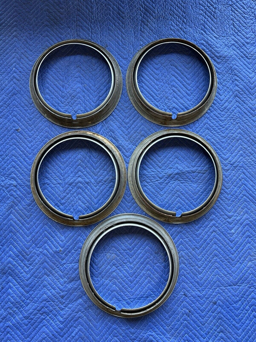 1967-1968 Chevy Camaro Z28 15x6 Rally Chrome Trim Rings Set Of 5 OEM GM #3577E