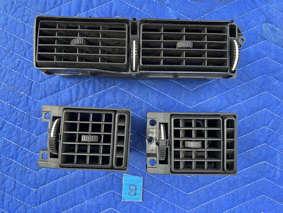 1986-1993 Volvo 240 244 245 Set Of Dash Vents HVAC Center L & R Black OEM #3603E