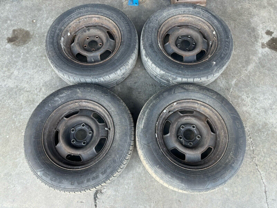 1986-1993 Volvo 240 244 245 Set Of 4 Steel Wheels 5.5J 14” ET20 5x108 OEM #3786E