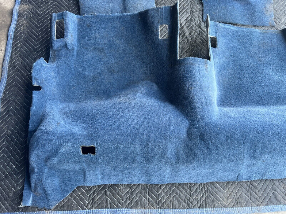 1984-1989 Volvo 740 760 Sedan Blue Front & Rear Molded Carpet Set OEM #1676EM