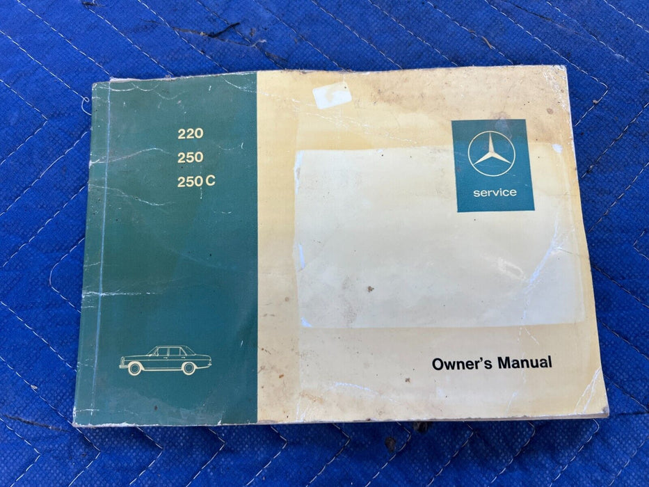 Mercedes 220 250 250C Owner's Manual Book Pamphlet OEM #1990EM