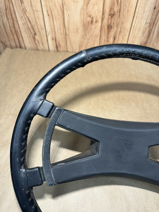 1965-1973 Porsche 911 912 914 Leather Steering Wheel & Center Pad 380mm #3423E