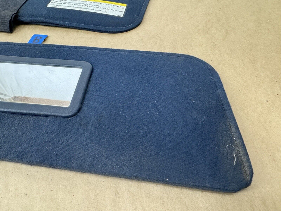 1988-1998 Chevy GMC C/K Truck Suburban Cloth Sun Visor L & R Pair Blue #3463EJ