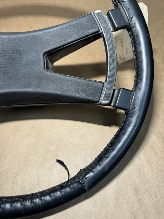 1965-1973 Porsche 911 912 914 Leather Steering Wheel & Center Pad 380mm #3423E