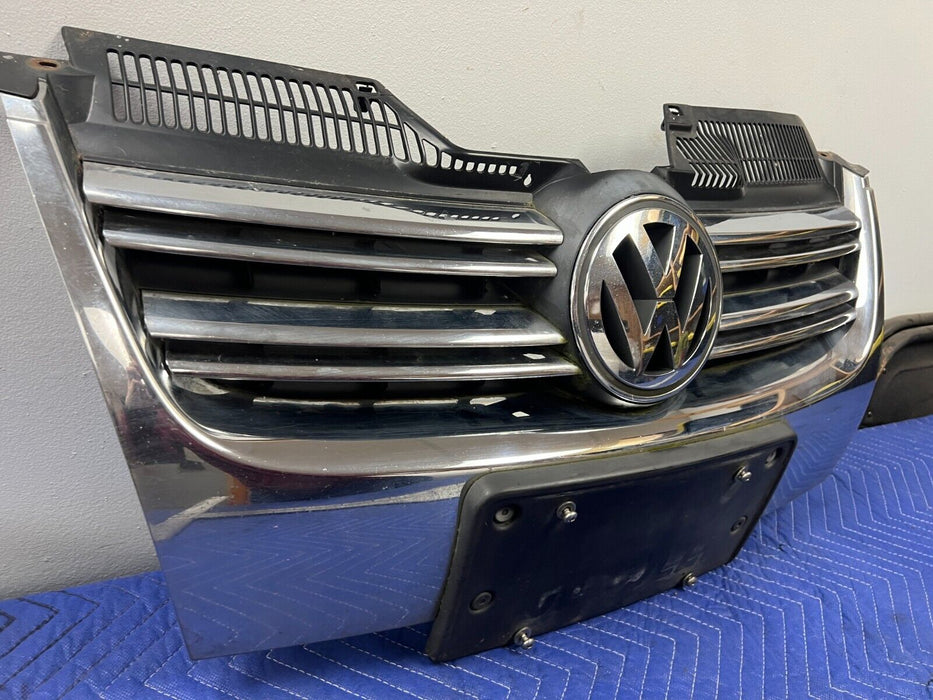 2006-2010 VW Jetta 2.5L Front Upper Radiator Bumper Grille Trim w/Emblem #128MC