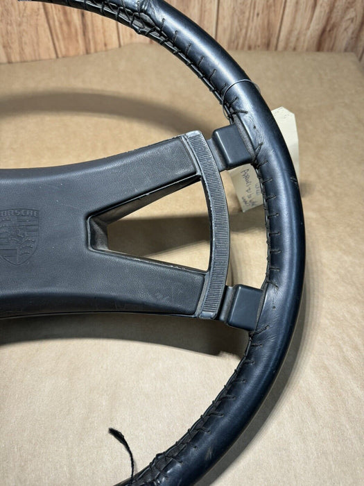 1965-1973 Porsche 911 912 914 Leather Steering Wheel & Center Pad 380mm #3423E