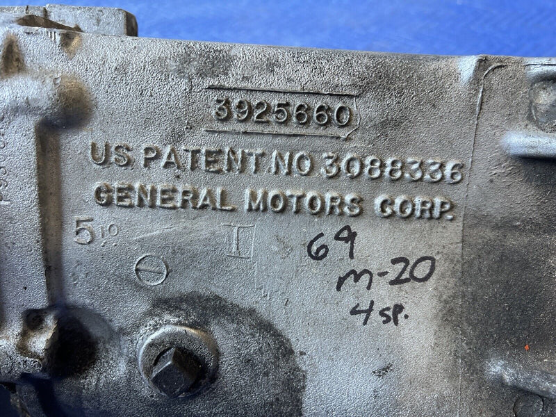 1969 Muncie 4 Speed M20 Manual Transmission Wide Ratio 10 Spline Camaro #3556E