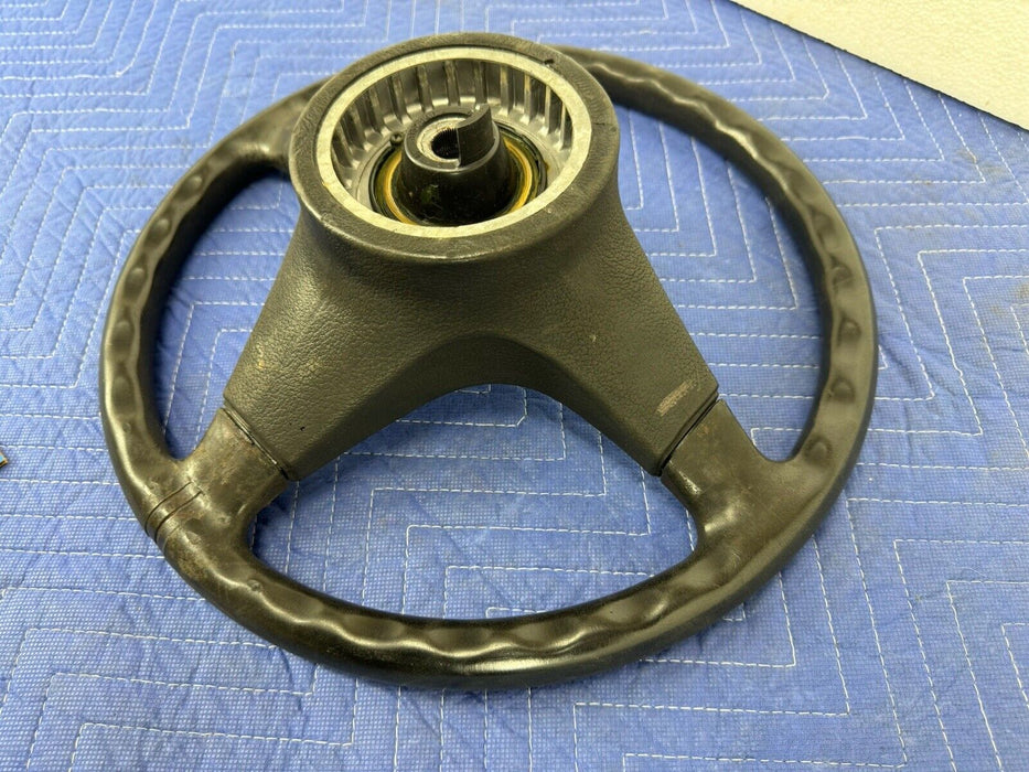 1986-1992 BMW E30 325i 318i Steering Wheel Fine Spline 3 Spoke Rubber OEM #3533E