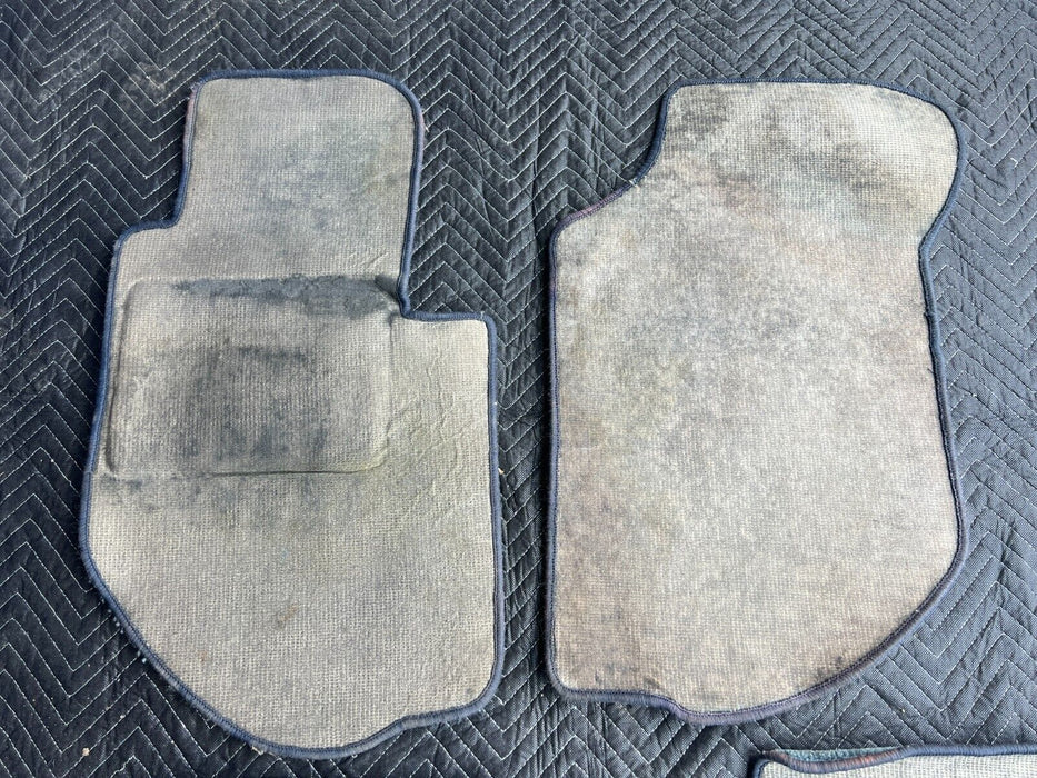 1984-1989 Volvo 740 760 Sedan Blue Front & Rear Carpet Floor Mat Set OEM #1677EM