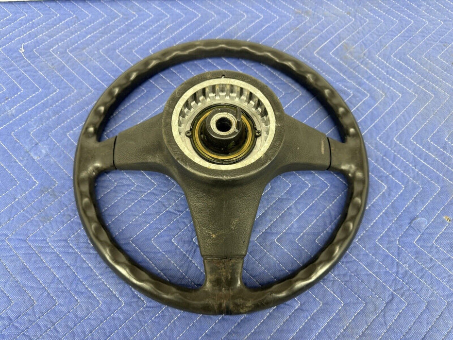 1986-1992 BMW E30 325i 318i Steering Wheel Fine Spline 3 Spoke Rubber OEM #3533E