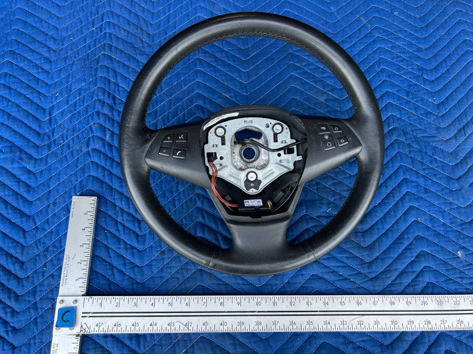 2011-2013 BMW X5 X5M E70 Steering Wheel Black Leather 244543610 OEM #1997EM