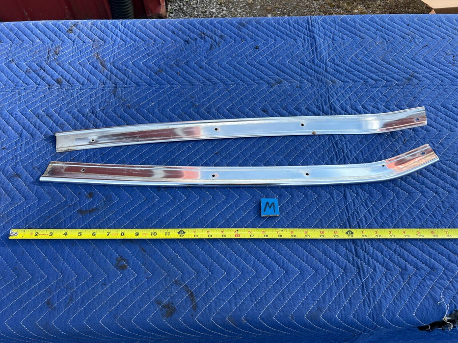 1984-1989 Volvo 740 760 Front A Pillar Left Right Gutter Chrome Trim OEM #1621EM