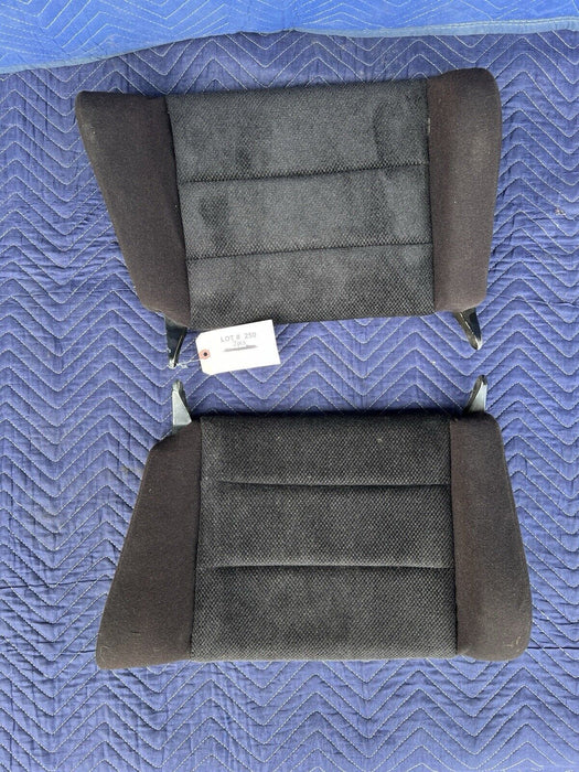 Porsche 911 G & F Body Rear Fold Up Seats Pair Cloth Black Back OEM #3617E