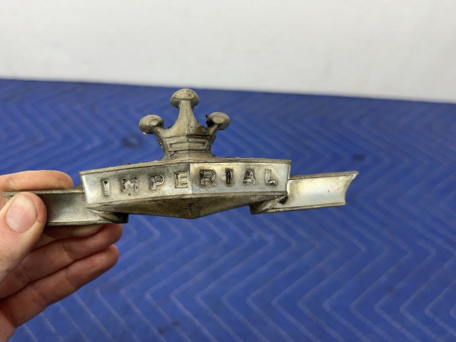 1955-1956 Chrysler Imperial Front Hood Emblem Grille Badge 1599222 OEM #3480E