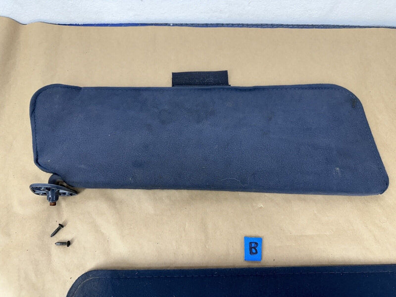 1988-1998 Chevy GMC C/K Truck Suburban Cloth Sun Visor L & R Pair Blue #3463EJ