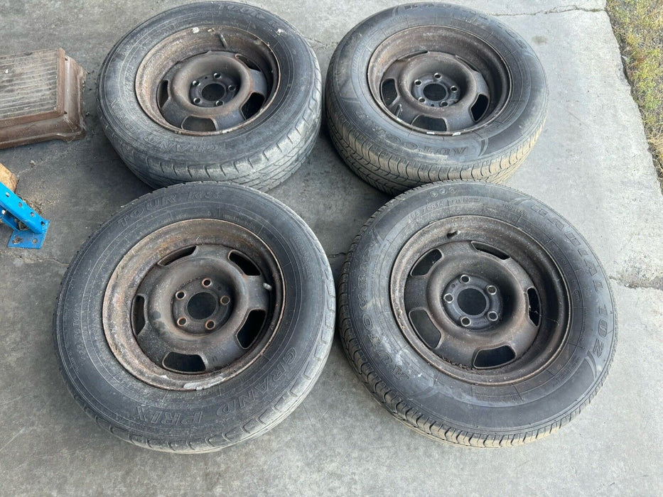 1986-1993 Volvo 240 244 245 Set Of 4 Steel Wheels 5.5J 14” ET20 5x108 OEM #3786E