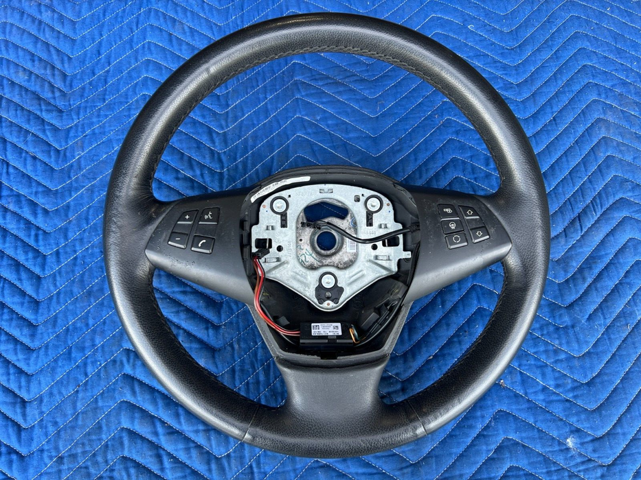 2011-2013 BMW X5 X5M E70 Steering Wheel Black Leather 244543610 OEM #1997EM