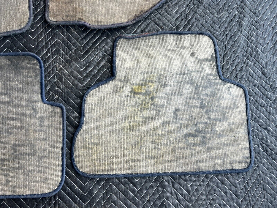 1984-1989 Volvo 740 760 Sedan Blue Front & Rear Carpet Floor Mat Set OEM #1677EM