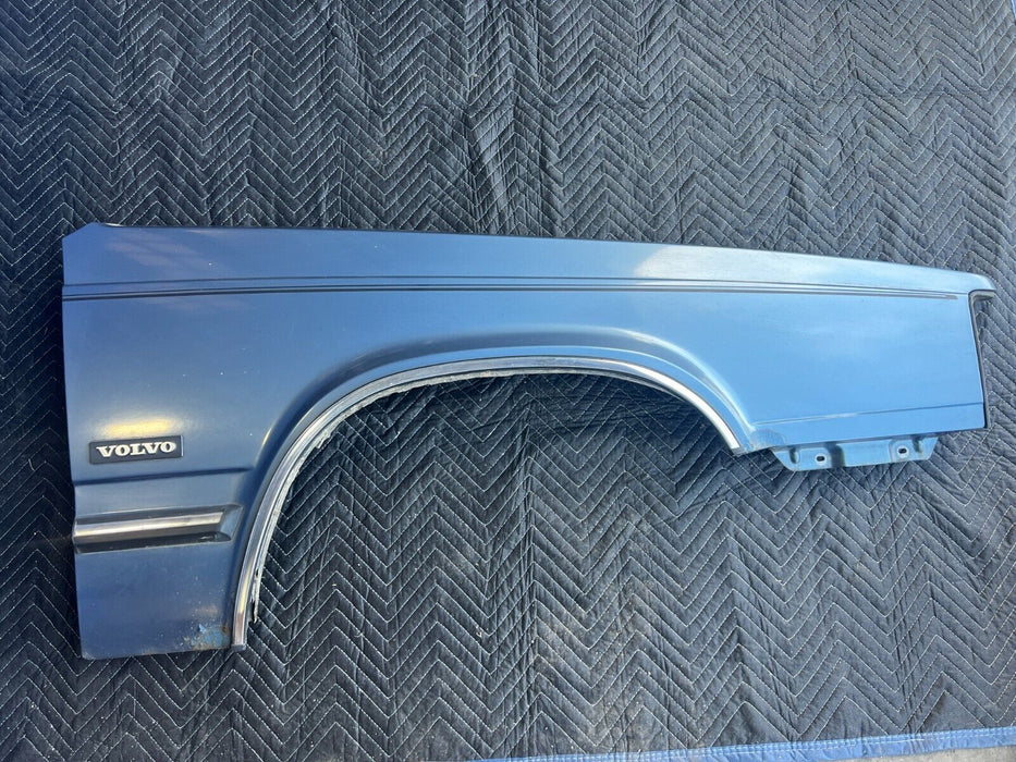 1984-1989 Volvo 740 760 Front Right Passenger Fender Blue Metallic OEM #1674EM