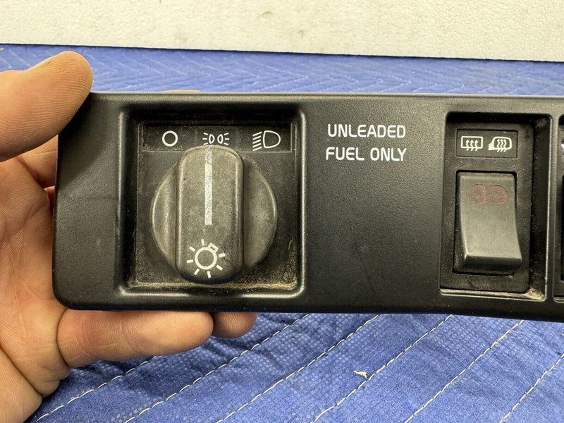 1989-1995 Volvo 740 940 Headlight Dimmer Sunroof Defrost Switches & Trim #3830E