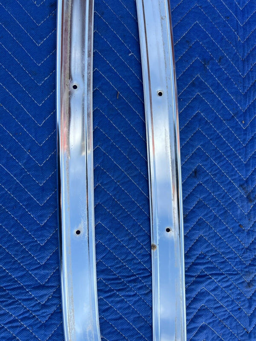 1984-1989 Volvo 740 760 Front A Pillar Left Right Gutter Chrome Trim OEM #1621EM