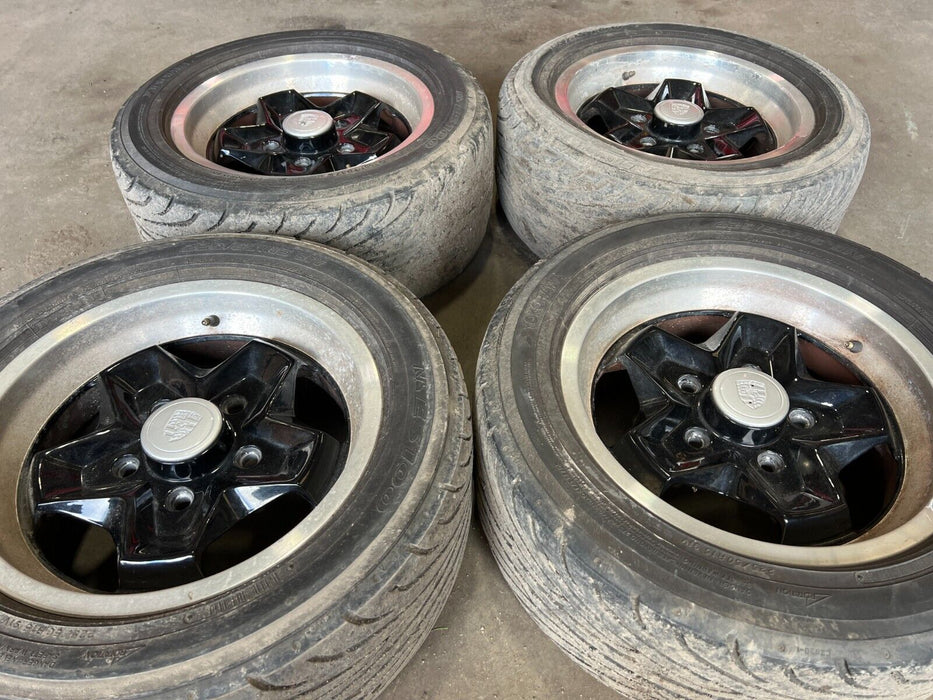 1983-1985 Porsche 944 15" Set of 4 Wheels 7Jx15H2 Rim 225/50 R15 OEM #1751EM