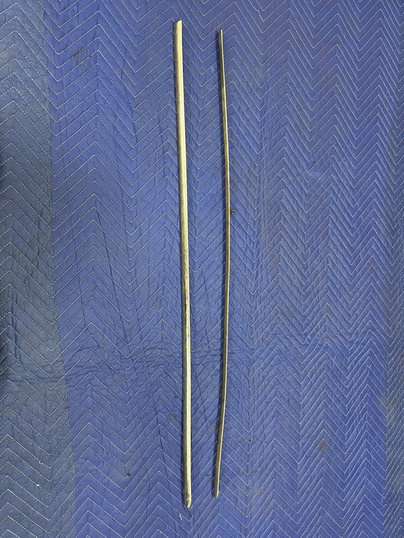 1955-1956 Chrysler Imperial Door Panel Middle Trim Strip SS Pair OEM #3498E