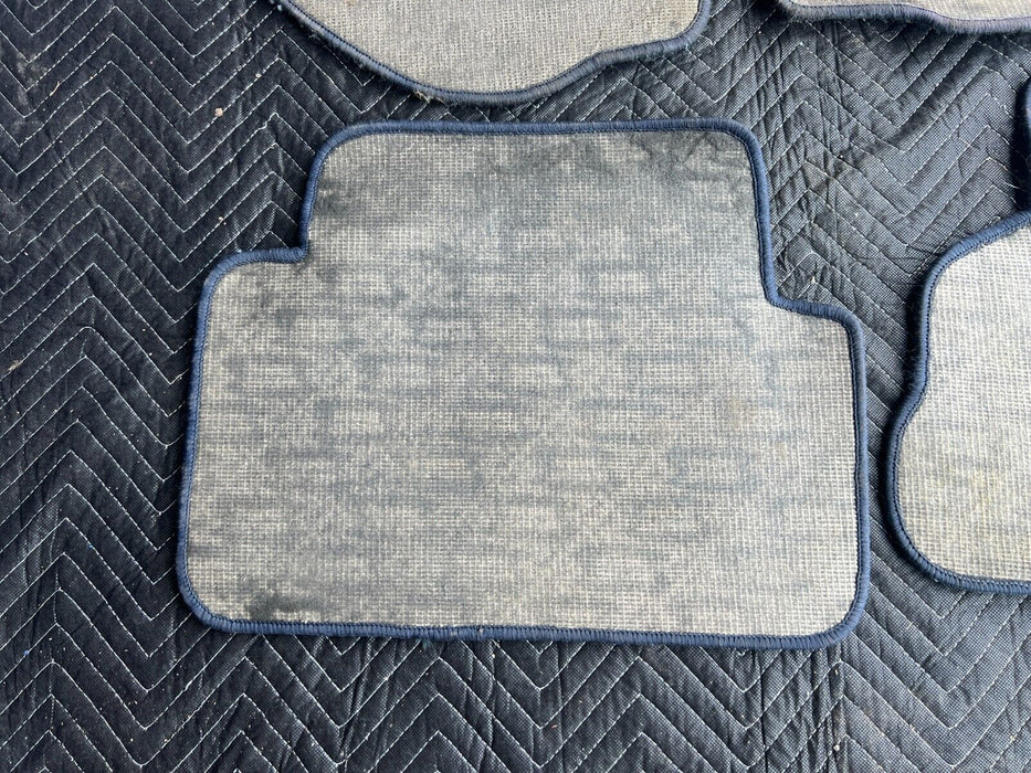 1984-1989 Volvo 740 760 Sedan Blue Front & Rear Carpet Floor Mat Set OEM #1677EM