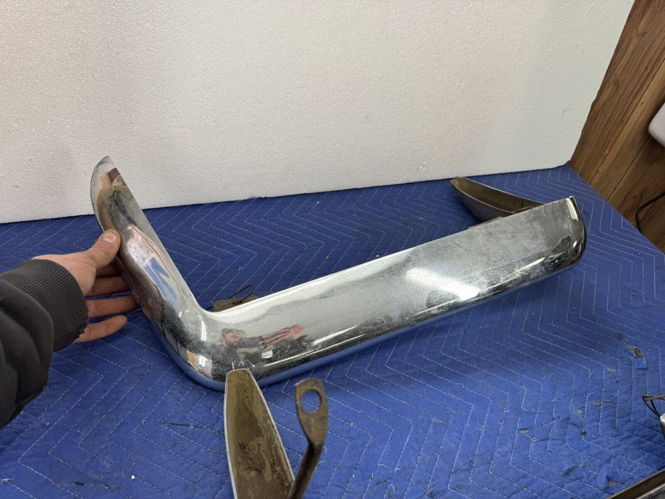 1968-1973 Corvette C3 Chrome Rear Bumper Pair Left & Right GM OEM #3844E